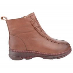 Ghete casual dama 8202-02 maro piele naturala - Formazione - www.naturasanat.ro