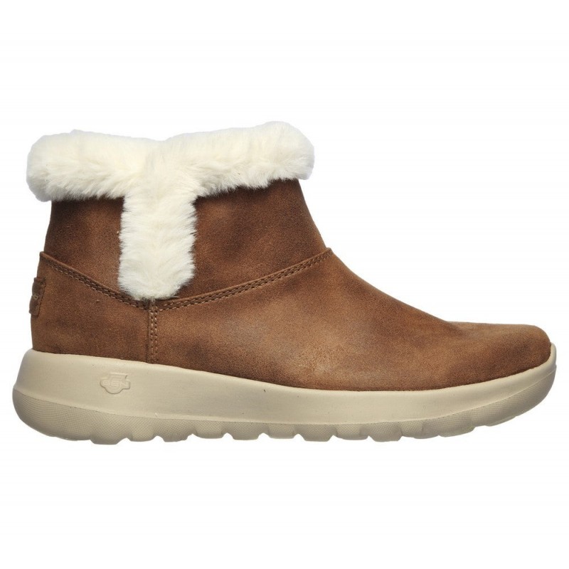 Ghete sport dama On The Go Joy Endeavor 144013-CSNT maro piele ecologica - Skechers - www.naturasanat.ro