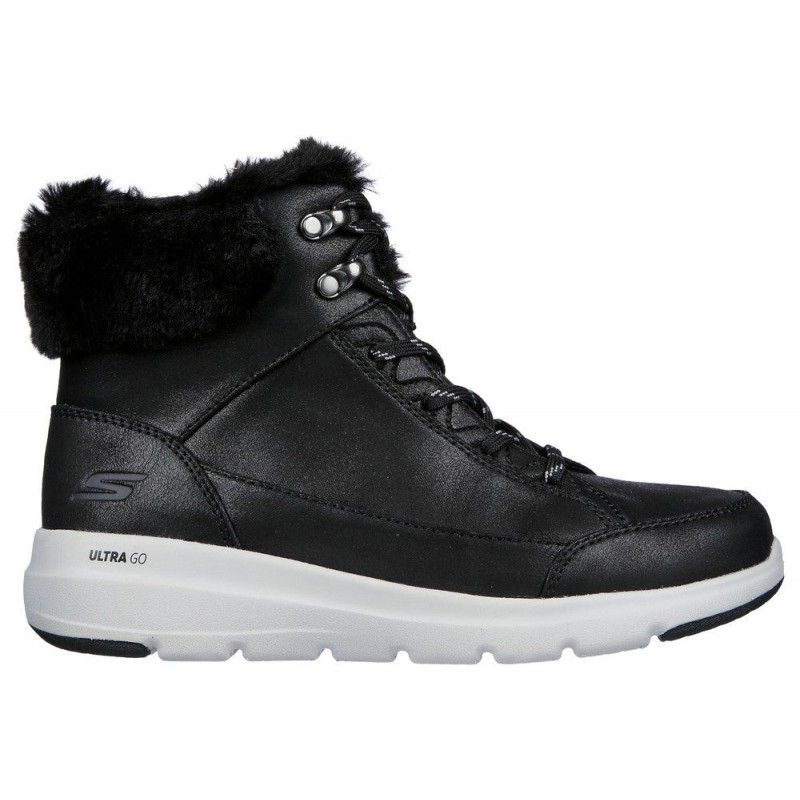 Ghete sport dama Glacial Ultra Cozy 144178-BLK negru piele ecologica - Skechers - www.naturasanat.ro