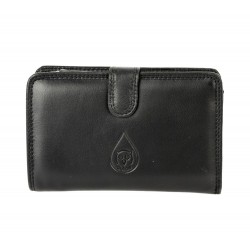 Portofel casual dama JUICE 9663-ST01 negru piele naturala - Ada Wallet - www.naturasanat.ro