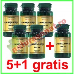 Luminita Noptii 1000 mg 30 capsule PROMOTIE 5+1 GRATIS - Cosmo Pharm