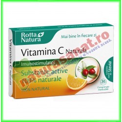 Vitamina C naturala 30 comprimate masticabile - Rotta Natura
