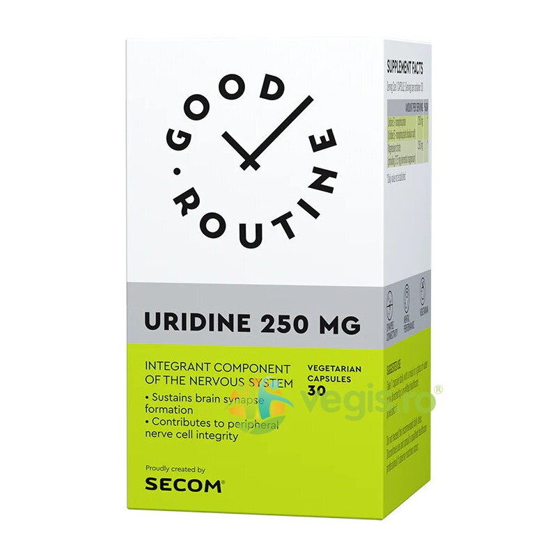 Uridine 250mg 30cps vegetale Secom, - www.naturasanat.ro
