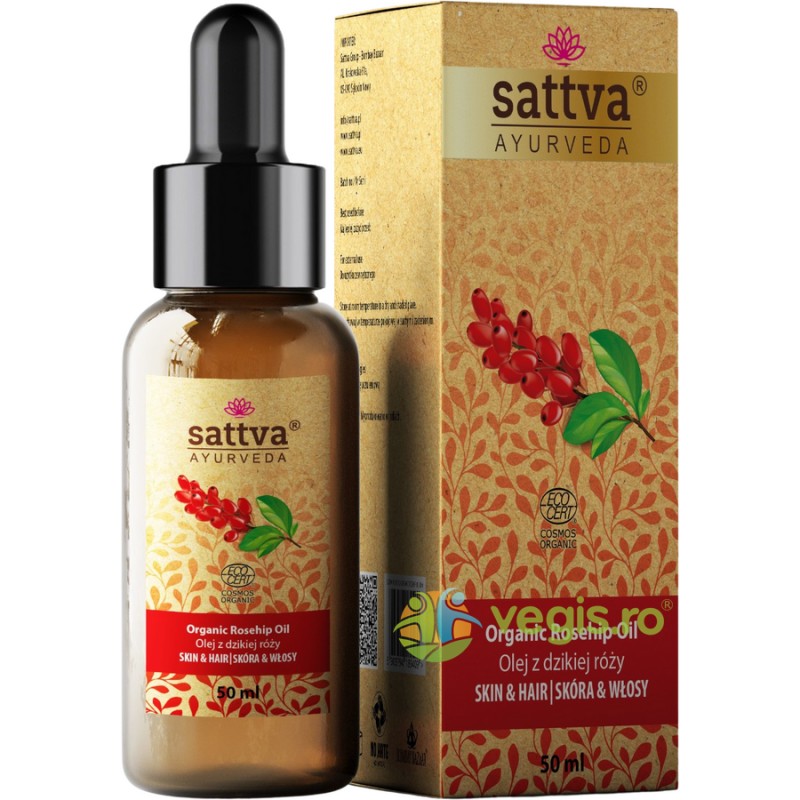 Ulei de Macese Bio 50ml - Sattva Ayurveda - www.naturasanat.ro