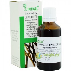 Tinctura de Lemn Dulce 50ml - Hofigal - www.naturasanat.ro