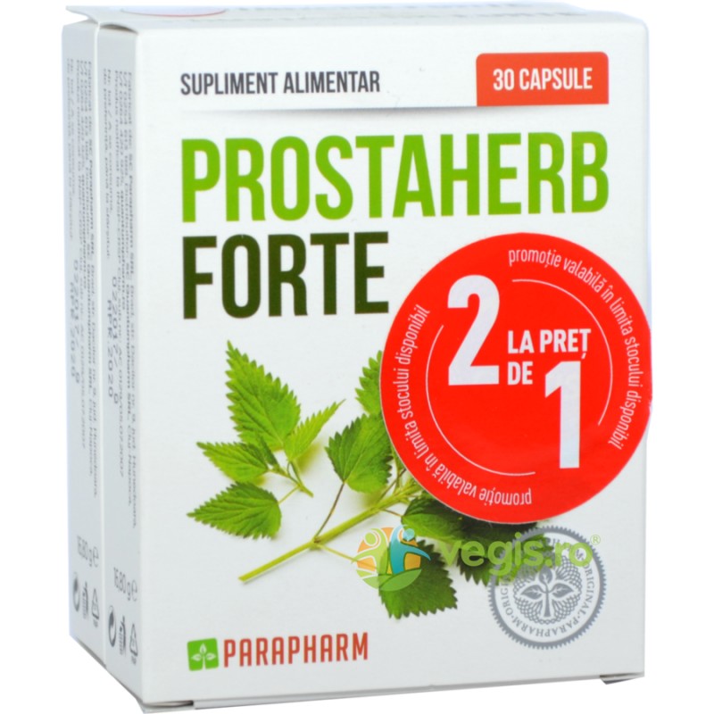Prostaherb Forte PROMOTIE 30+30 capsule - Parapharm - Quantumpharm - www.naturasanat.ro