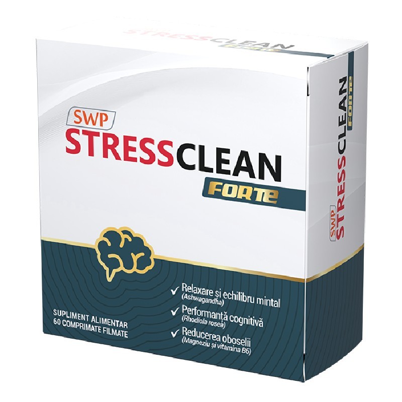 Stressclean Forte, 60 comprimate, Sun Wave Pharma - www.naturasanat.ro