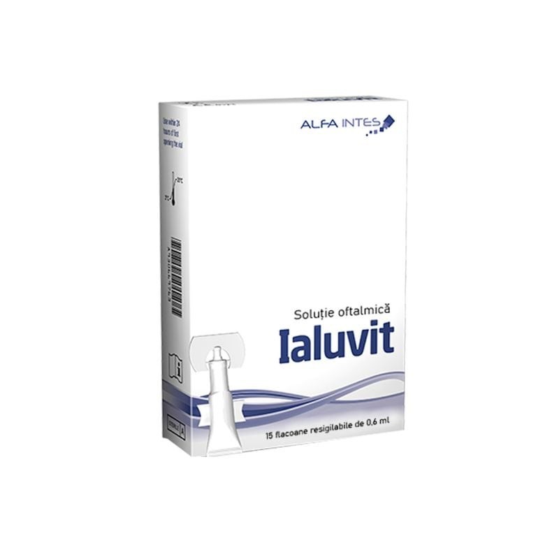 Solutie oftalmica Ialuvit, 15 x 0,6 ml, Alfa Intes - www.naturasanat.ro
