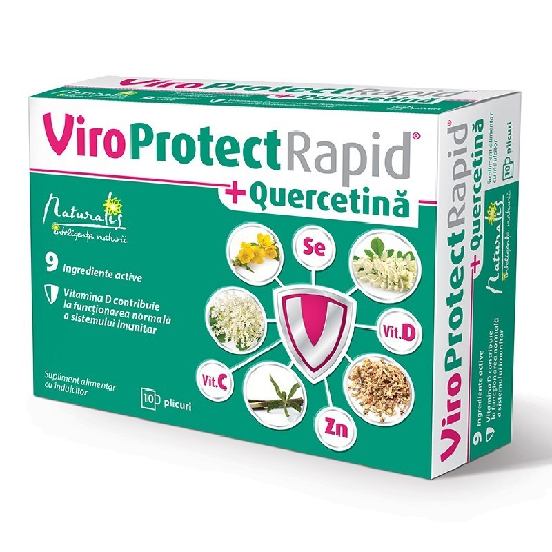 ViroProtect Rapid Quercetina, 10 plicuri, Naturalis - www.naturasanat.ro