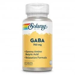 Gaba 750mg Solaray, 60 tablete, Secom - www.naturasanat.ro