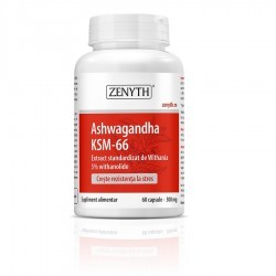 Ashwagandha KSM-66 300 mg, 60 capsule, Zenyth - www.naturasanat.ro