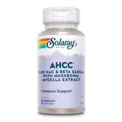 AHCC plus NAC & Beta Glucan Solaray, 30 tablete, Secom - www.naturasanat.ro