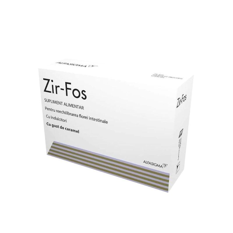 Zirfos cu gust de caramel, 12 plicuri, Alfasigma - www.naturasanat.ro