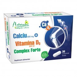 Naturalis Calciu cu Vitamina D3 Complex Forte, 30 comprimate - www.naturasanat.ro