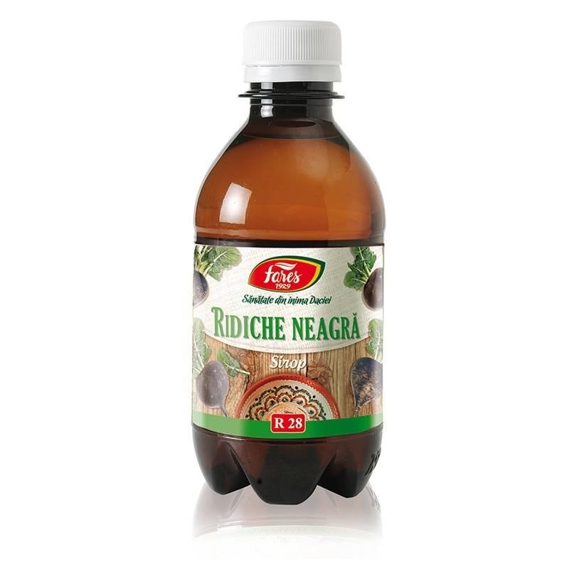 Sirop ridiche neagra, 250ml, Fares - www.naturasanat.ro