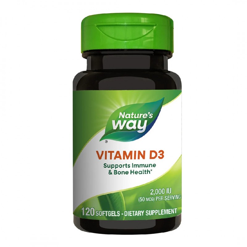 Vitamina D3 2000 UI Nature's Way, 120 capsule, Secom - www.naturasanat.ro