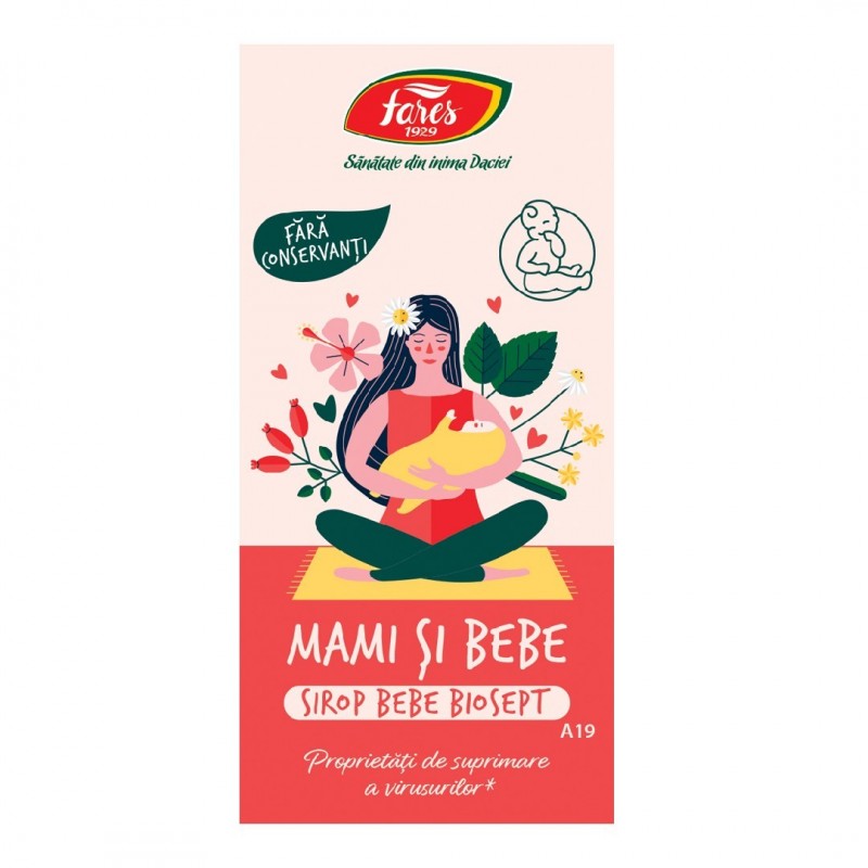 Mami si bebe, sirop Biosept, 100ml, Fares - www.naturasanat.ro