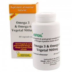 HOFIGAL Omega 3 & Omega 6 Vegetal 900 mg, 40 capsule moi - www.naturasanat.ro