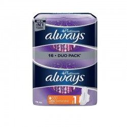 Absorbante Always Platinum Normal Duo, 16 bucati - www.naturasanat.ro