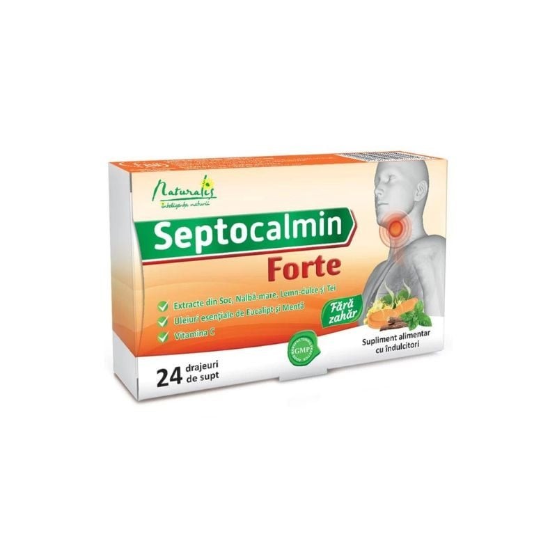 Septocalmin Forte, 24 pastile, Naturalis - www.naturasanat.ro