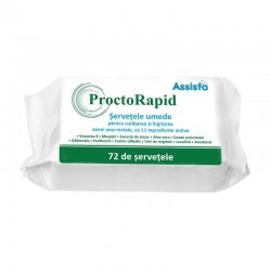 Assista ProctoRapid servetele umede pentru igiena ano-rectala x 72 buc - www.naturasanat.ro