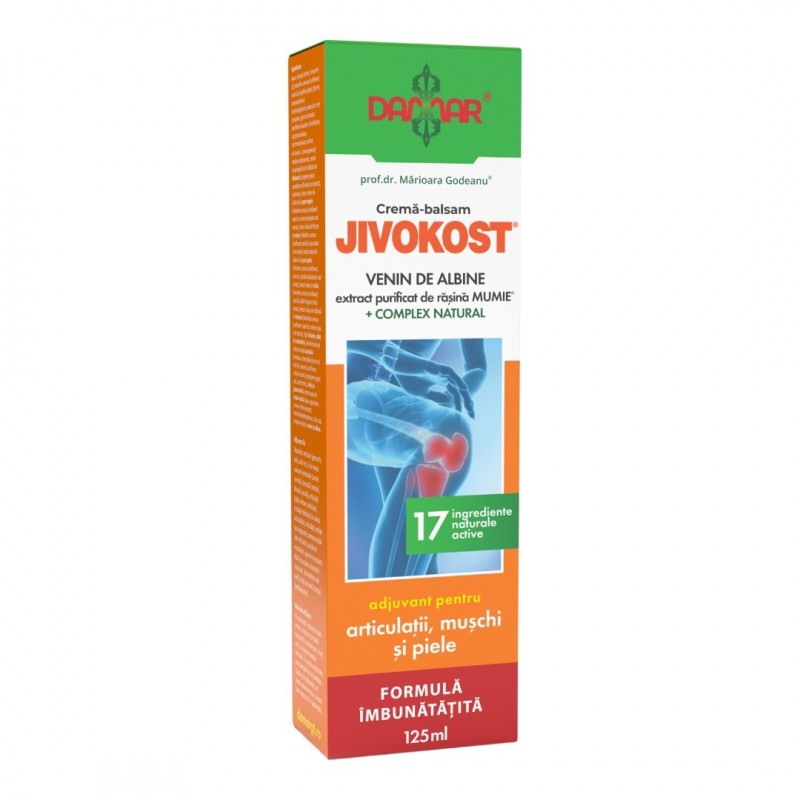 Crema balsam JIVOKOST® Venin de albine, extract purificat de rasina Mumie+COMPLEX NATURAL, 125 ml, Damar - www.naturasanat.ro