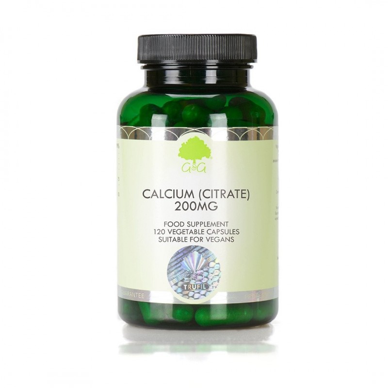 G&G Calciu citrat 200 mg, 120 capsule - www.naturasanat.ro