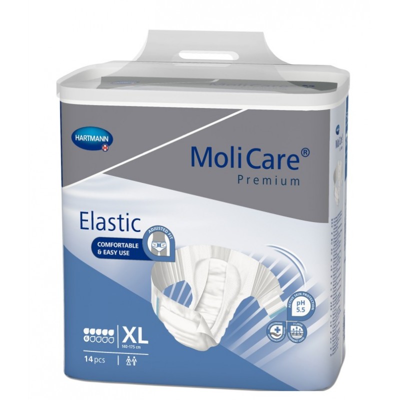 Scutece MoliCare Premium elastic 6 picaturi XL x 14 buc - www.naturasanat.ro