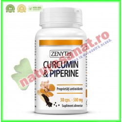Curcumin & Piperine 500 mg 30 capsule - Zenyth - www.naturasanat.ro