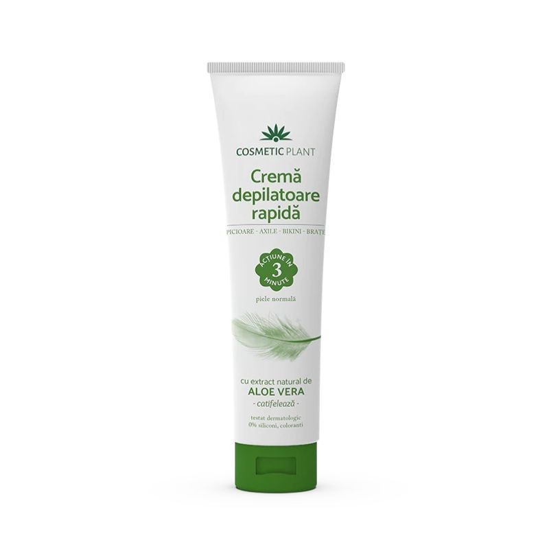 Cosmetic Plant Crema depilatoare rapida cu extract de aloe vera, 150ml - www.naturasanat.ro