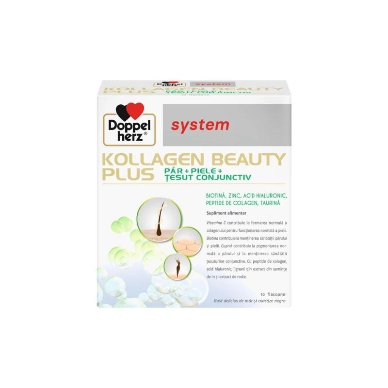 Kollagen System Beauty Plus, 10 flacoane, Doppelherz - www.naturasanat.ro