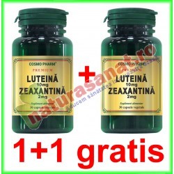 Luteina 10 mg Zeaxantina 2 mg 30 capsule PROMOTIE 1+1 GRATIS - Cosmo Pharm - www.naturasanat.ro