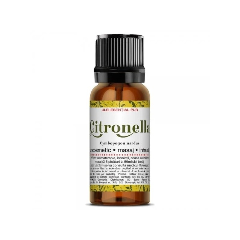 Ulei esential de Citronella, 10 ml, Steaua Divina - www.naturasanat.ro
