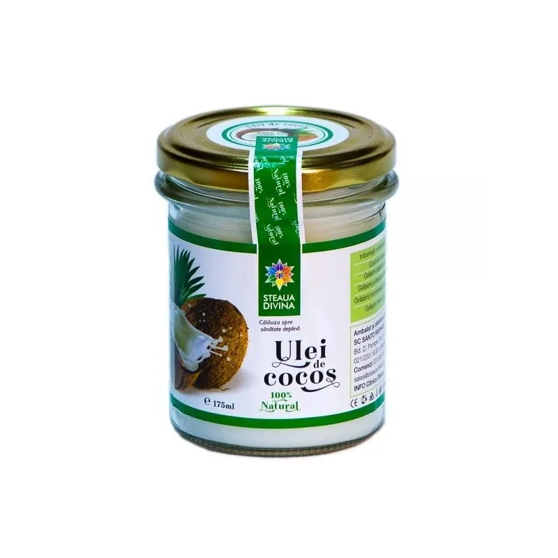 Ulei de cocos, 175 ml, Steaua Divina - www.naturasanat.ro