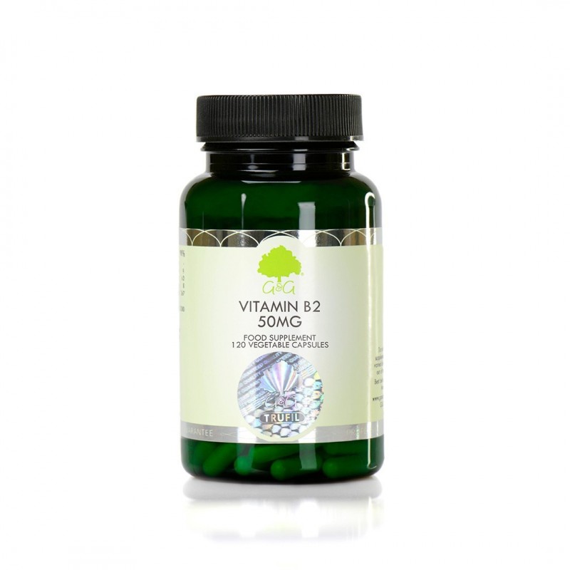 Vitamina B2 Riboflavina 50 mg, 120 capsule - www.naturasanat.ro