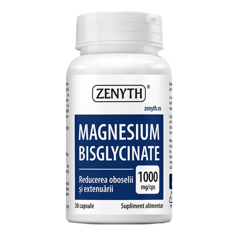 Magnesium Bisglycinate, 30 capsule, Zenyth - www.naturasanat.ro