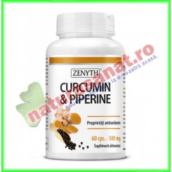 Curcumin & Piperine 500 mg 60 capsule - Zenyth - www.naturasanat.ro