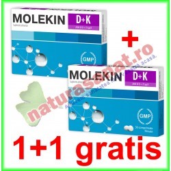 Molekin D+K 30 comprimate PROMOTIE 1+1 GRATIS - Zdrovit - www.naturasanat.ro