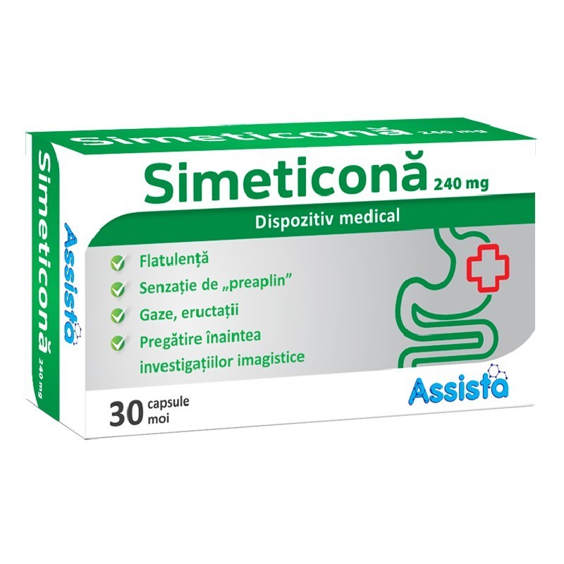 Simeticona 240 mg, 30 capsule moi, Assista - www.naturasanat.ro