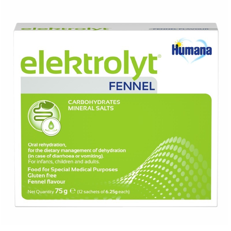 Elektrolyt cu Fenicul, 12 plicuri, Humana - www.naturasanat.ro