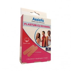 Plasturi cu Rivanol 19mm*72mm, 20 bucati, Assista - www.naturasanat.ro