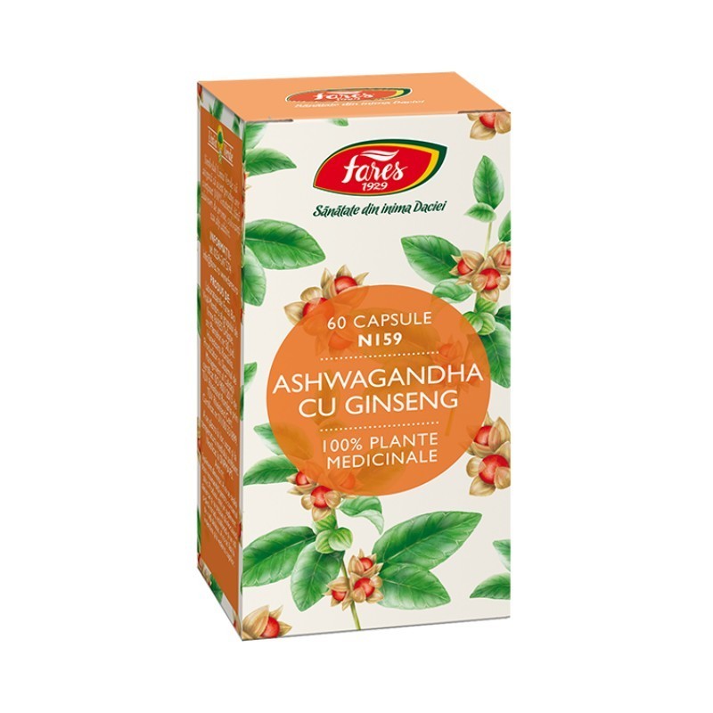 Ashwagandha cu Ginseng x 60 caps. FAR - www.naturasanat.ro