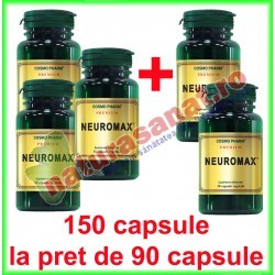 Neuromax PROMOTIE 150 capsule la pret de 90 capsule vegetale - Cosmo Pharm - www.naturasanat.ro