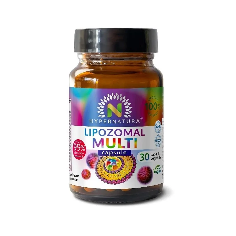 Lipozomal Multi Vitamin, 30 capsule vegetale, Hypernatura - www.naturasanat.ro