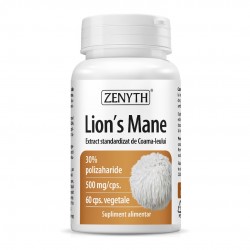 Lion's Mane, 60 capsule, 500mg, Zenyth - www.naturasanat.ro