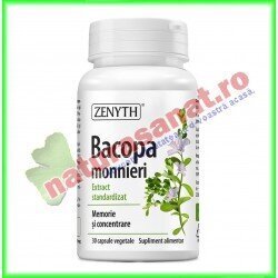 Bacopa Monnieri 30 capsule vegetale - Zenyth - www.naturasanat.ro