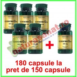 Coenzima Q10 200 mg PROMOTIE 180 capsule la pret de 150 capsule (5+1) - Cosmo Pharm - www.naturasanat.ro