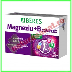 Magneziu + B complex 30 comprimate filmate - Beres - www.naturasanat.ro