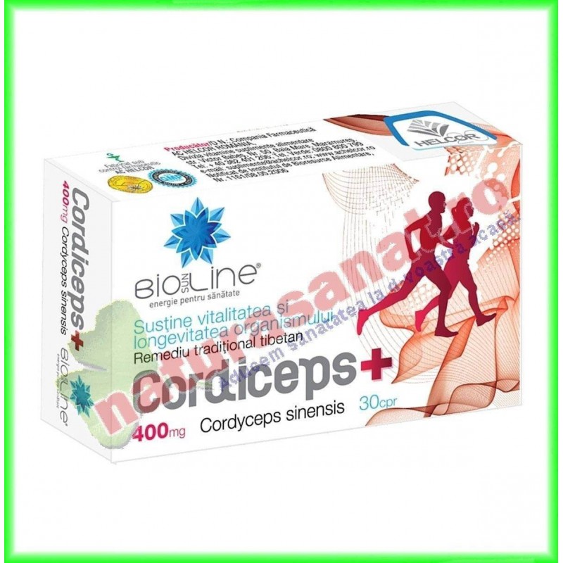 Cordiceps Plus 30 comprimate - Helcor - www.naturasanat.ro - 0722737992