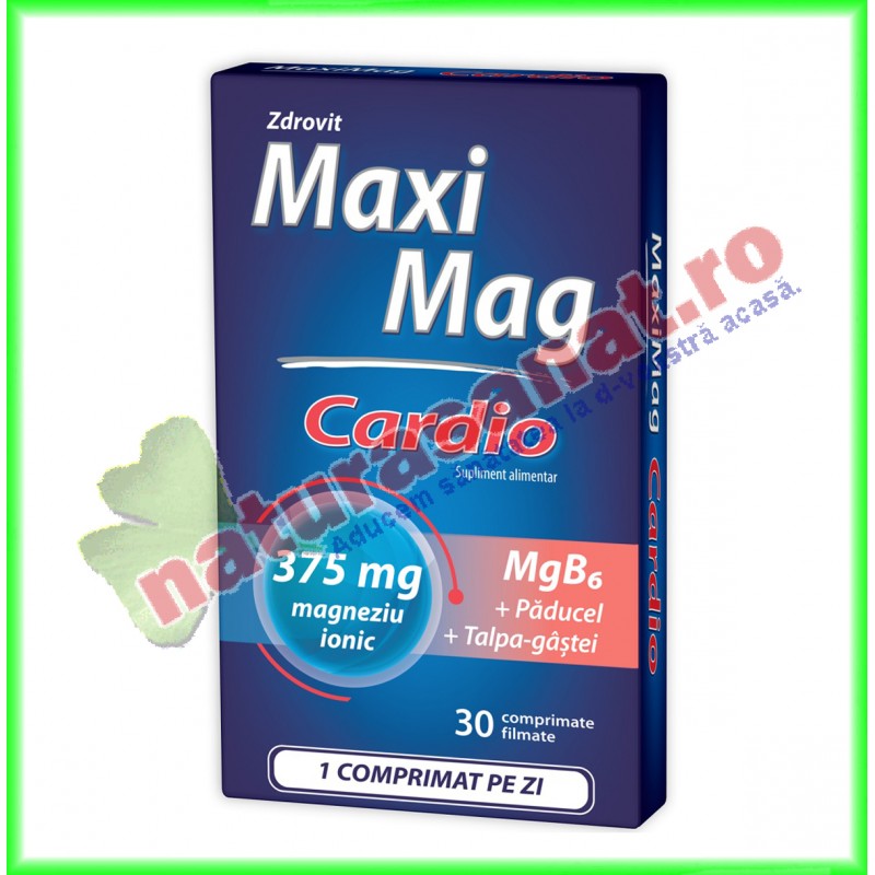 MaxiMag Cardio 375 mg 30 comprimate - Zdrovit - www.naturasanat.ro